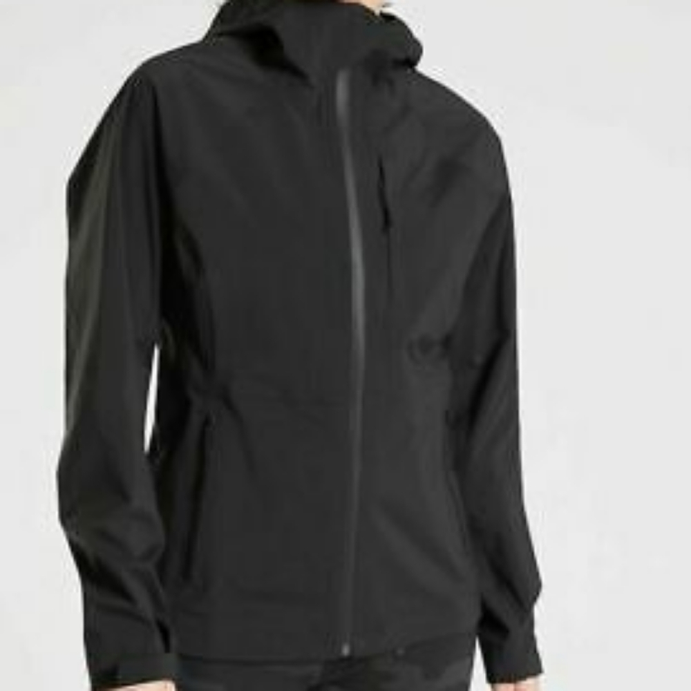 Athleta Yosemite Waterproof Shell Jacket, BLACK SIZE Large